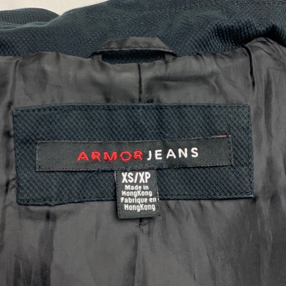 Armor Jeans Trench Coat Womens XS Lined Button Up Long Rain Top Coat - Picture 6 of 12